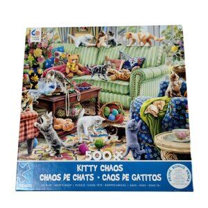 Ceaco Kitty Chaos 500 Piece Complete Jigsaw Puzzle with Poster 2023